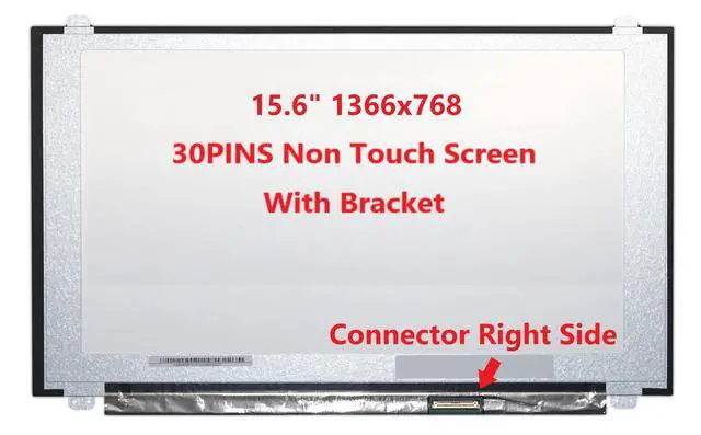 Alt view image 3 of 5 - FULLCOM New LCD Replacement Screen 15.6 Inch N156BGA-EA3 Rev.C1 HD 1366x768 (with Brackets) 30 Pin Matte for Laptop/Display/Screen/LCD Application