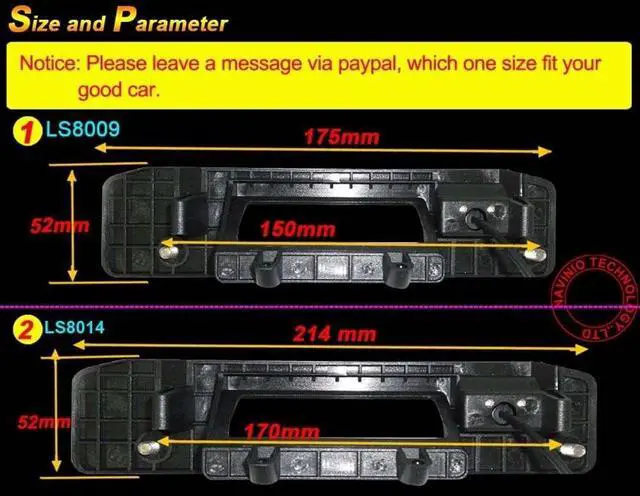 Alt view image 3 of 5 - Trunk Handle Rear View Reverse Backup Camera Night Vision Parking Assistance Replacement for Mercedes Benz GLK-Class X204 GLK300 2013 (Model LS8009=175 * 52mm)