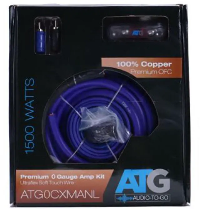 Main image of ATG Audio Transcend Series 100% Copper 0 Gauge Amplifier Kit with ANL Fuseholder - ATG0CXANL