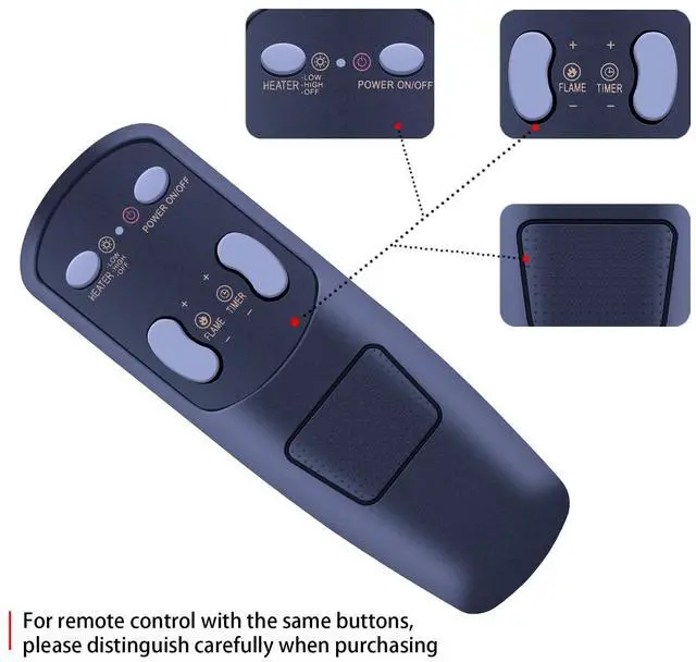 Alt view image 3 of 4 - WDZP New Heater Replacement Remote Control fit for Jarka&Co Electric Stove Fireplace EFS-TJ17CR