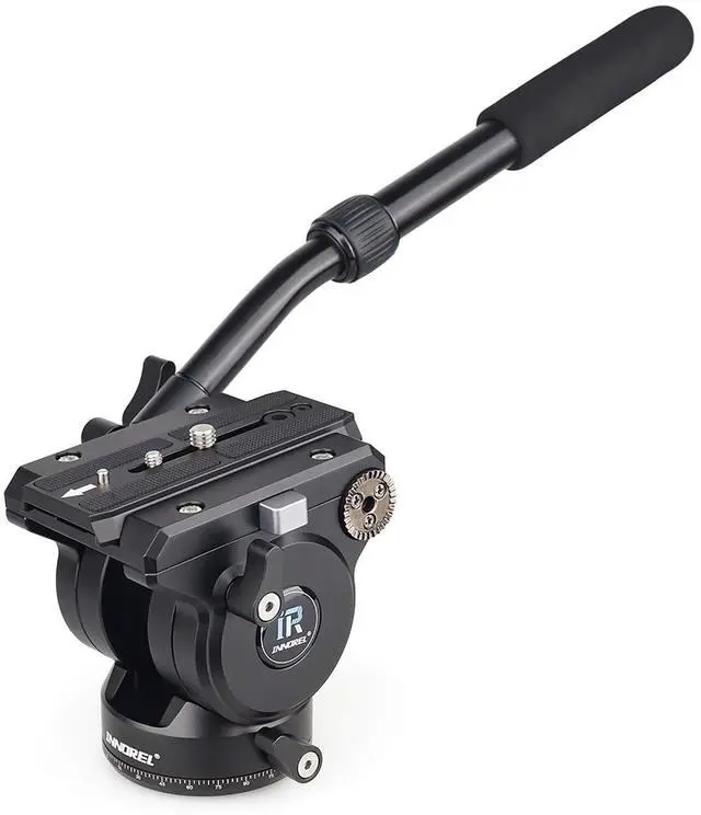 Main image of Video Fluid Head Tripod Drag Pan Head INNOREL H90 CNC All Metal Panoramic Tripod Head for DSLR Cameras Camcorders Tripod Monopod with 3/8" 1/4" Mounting Screw Sliding Plate, Max Load 33lbs/15kg