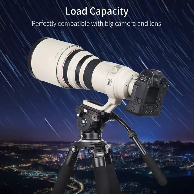 Alt view image 3 of 5 - Video Fluid Head Tripod Drag Pan Head INNOREL H90 CNC All Metal Panoramic Tripod Head for DSLR Cameras Camcorders Tripod Monopod with 3/8" 1/4" Mounting Screw Sliding Plate, Max Load 33lbs/15kg