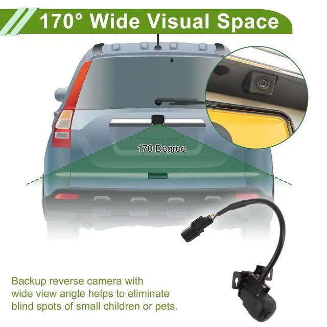 Alt view image 3 of 5 - FUELHOOD Car Park Assist Camera Rear View Backup Reverse Camera for Hyundai Santa Fe 2015-2019 No.957602W600/957602W650 1 Pc