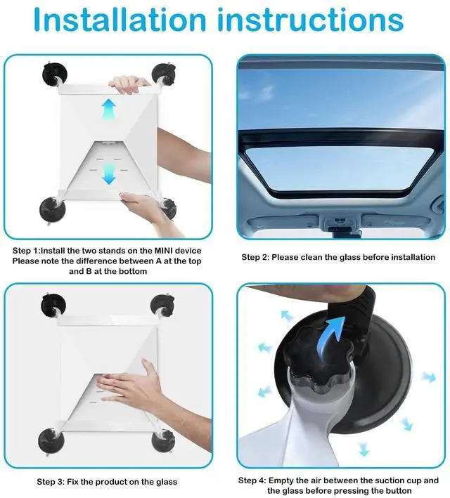 Alt view image 4 of 5 - Starlink Mini Mount for Car,Starlink Mini Suction Cup Mount,Powerful Suction Cups are Road Trip Tested for RVs, Boats, Airplanes and More