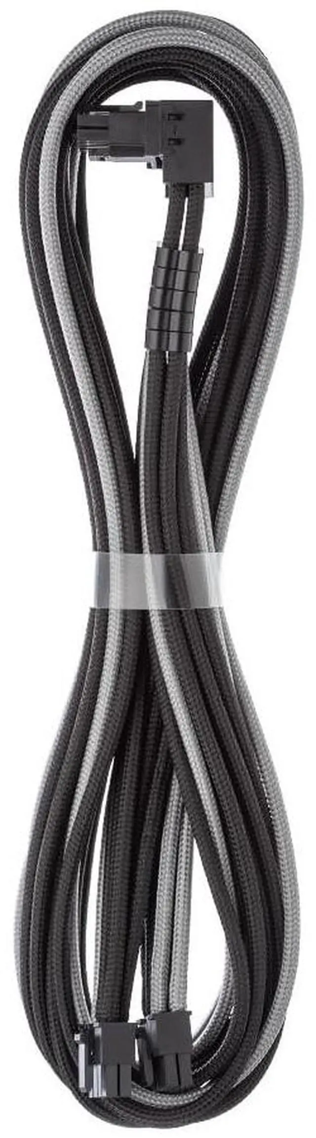 Main image of CableMod C-Series Pro ModFlex Sleeved 12V-2x6 12VHPWR 90 StealthSense PCIe Cable for Corsair Type 5 RMX Shift - Variant A (Black + Silver, 90 16-pin to Dual 8-pin, 65cm)