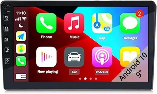 Main image of SCUMAXCON 9" Carplay Android Auto GPS Navigation Double Din Car Stereo Touchscreen Bluetooth WiFi FM USB RVC for Android/iOS Phone Fit for Radio mounting Size 178 * 100mm