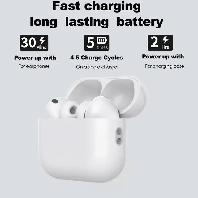 Alt view image 4 of 5 - Wireless Charging Case Compatible with AirPods Pro 3 Generation(2025), USB-C Port Airpods Pro 3 Charging Case Replacement,No Airpod Pro 3