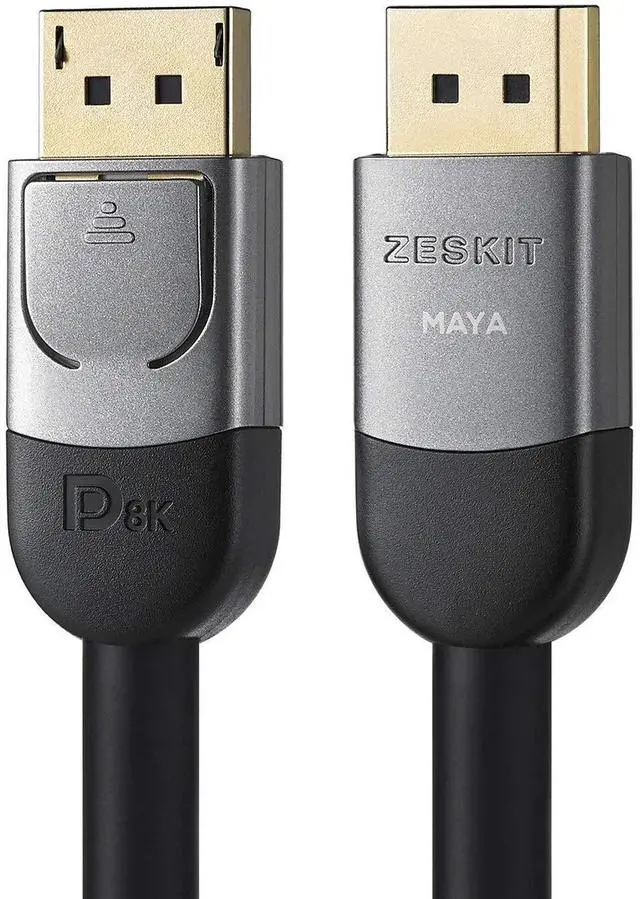 Main image of Zeskit Maya Certified DP 1.4 Cable, 4K 120Hz 8K 60Hz 1440p 144Hz 240Hz HDR 32.4Gpbs HBR3 (16ft, No Braided Jacket)