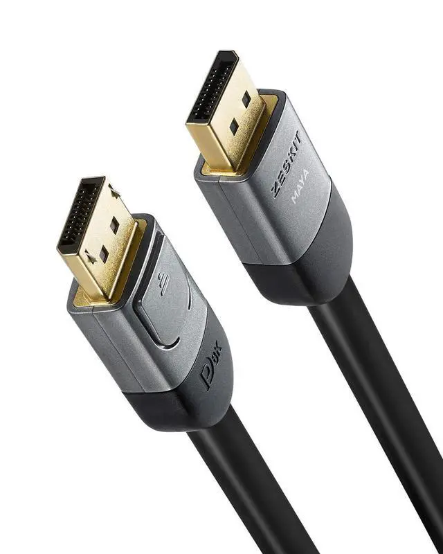 Alt view image 2 of 4 - Zeskit Maya Certified DP 1.4 Cable, 4K 120Hz 8K 60Hz 1440p 144Hz 240Hz HDR 32.4Gpbs HBR3 (16ft, No Braided Jacket)