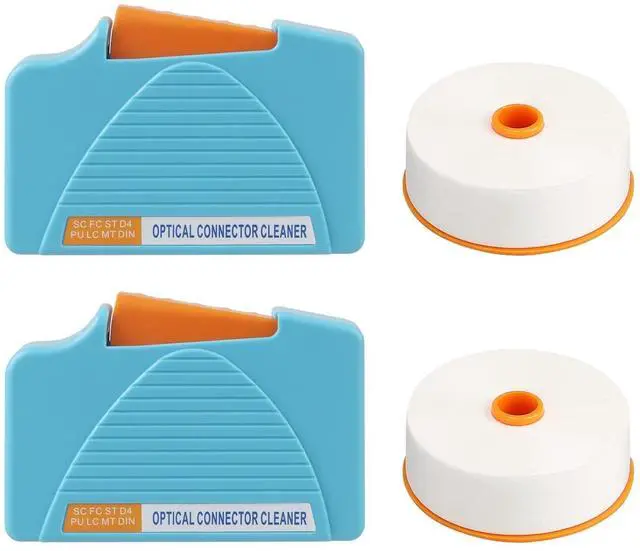Main image of Duogalia Fiber Optic Cleaning Box - FTTH Fiber Optic Cleaner for FC & SC & LC End Faces & Optical Connectors -Over 500 Times of use Anti Static Clean Tool Come with Replacement Core, Blue (2 Pack)