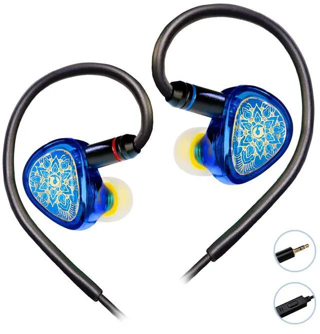 Alt view image 2 of 5 - TANGZU Shangguan Wan'er II, High-Resolution Audiophile Headphones with Zinc Alloy Cavity, 10mm TPLX Driver, 0.78mm 2-Pin Detachable Cable (Blue 3.5 mm with Mic)