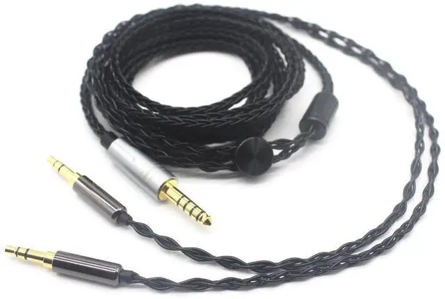 Alt view image 5 of 5 - Youkamoo 4.4mm Balanced Replacement Upgrade Cable Compatible with Hifiman Sundara, Ananda, Arya, HE400SE, HE4XX, HE-400i, Edition XS Headphones Dual 3.5mm Male Silver Plated Braided 8.5ft/2.6m