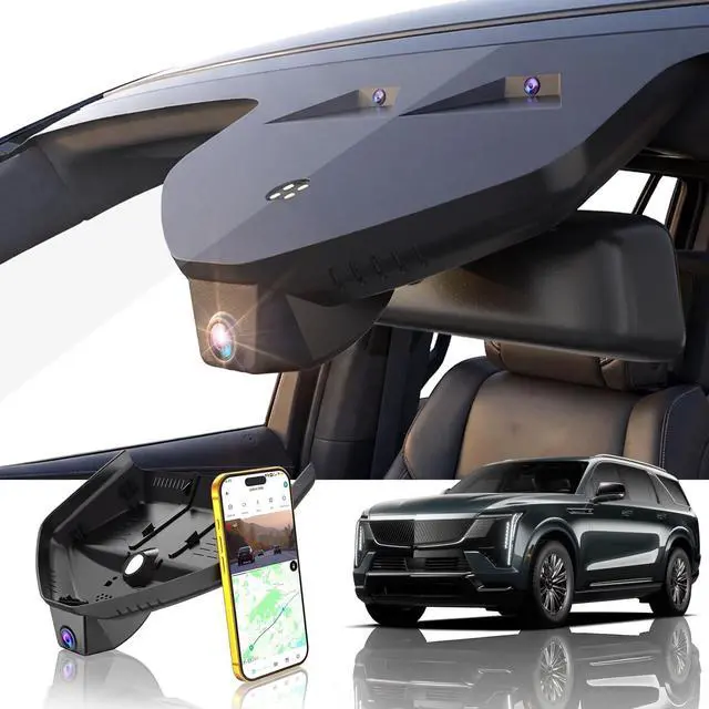Main image of GATGIT Front 4K Dash Cam Custom fit for Cadillac Gen5 Escalade/Escalade ESV 2021-2026, Base Sport Premium Luxury Platinum V-Series,integrated Camera,OEM Look,2160P HDR,Built-in 5.8G WiFi,GPS,Plug&Play