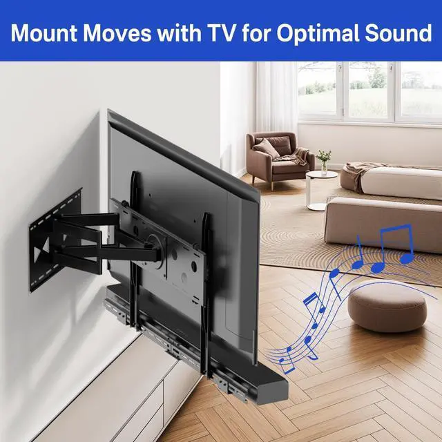 Alt view image 5 of 5 - Sound bar TV Mounts for Sony Soundbar TV Mount with Remote Holder - 13" Adjustable Height for Sony Soundbar Mounting Bracket Hold 35Lbs for Space Saving
