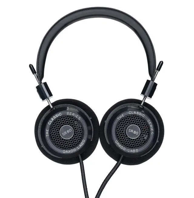 Alt view image 4 of 5 - GRADO Classic Series SR80 Wired Open-Back Over-Ear Headphones Home Listening, Natural Sound, Lightweight Design
