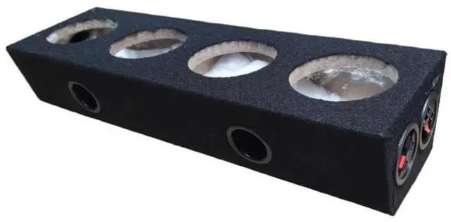 Alt view image 2 of 5 - 6.5" Black Four Hole Extended One-Piece Subwoofer Speaker Case Car Stereo Speaker Case for Car Audio Tuning
