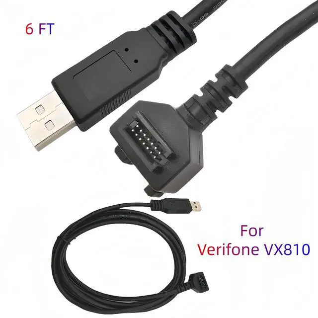 Alt view image 2 of 5 - Washinglee USB Data Cable for Verifone VX810 VX820, 14-Pin IDC to USB A. 2M (6ft).