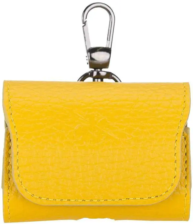 Main image of Bari Pro Leather Cover Compatible wth Apple AirPods Pro Charging Case (Yellow)