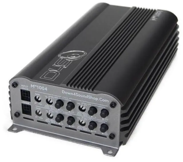 Main image of Down4Sound MM1004 Mini Maxx Gray 700W RMS Mini 4-Channel Car Audio Amplifier