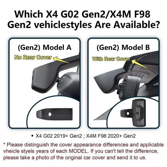 Alt view image 2 of 5 - Mangoal 4K Dash Cam Custom for BMW X4 Gen2 G02 2019-2025 X4M F98 2020-2025(Model B), X4M M40i xDrive30i, OEM Style, 2160P UHD Video, WiFi & APP, 64GB Card