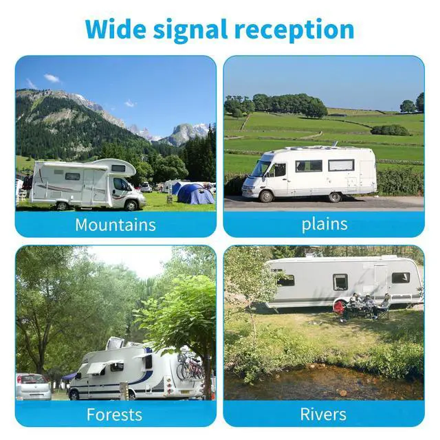 Alt view image 4 of 5 - RV TV Antenna Panel, Briidea Motorhome TV Antenna Control Panel with a Cigarette Lighter Socket, Dual Separator for The Second TV, Sensitive Signal Reception