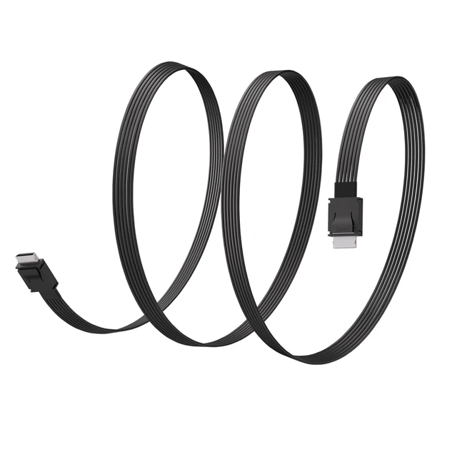 Alt view image 5 of 5 - Oculink SFF-8611 4i Male Cable 64Gbps, PCIe 4.0 x4 16GT/s, SAS 4.0 24Gbps