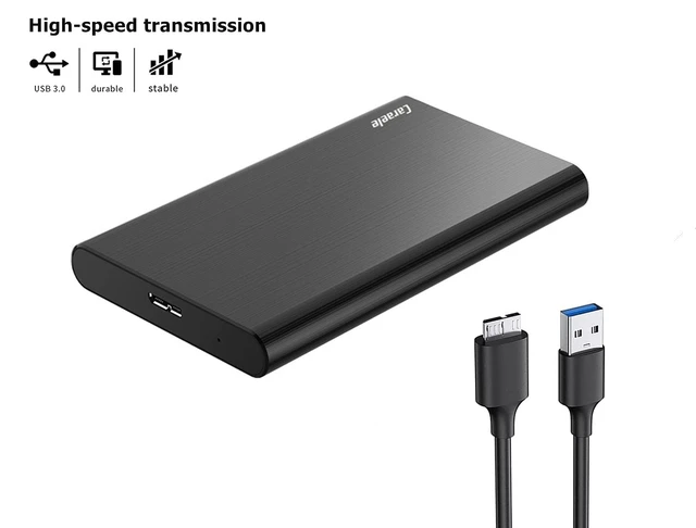 Alt view image 2 of 5 - Caraele 500GB Ultra Slim Portable External Hard Drive USB3.0 HDD Storage Compatible for PC, Desktop, Laptop, MacBook, Chromebook, Xbox One, Xbox 360, PS4 (Black)