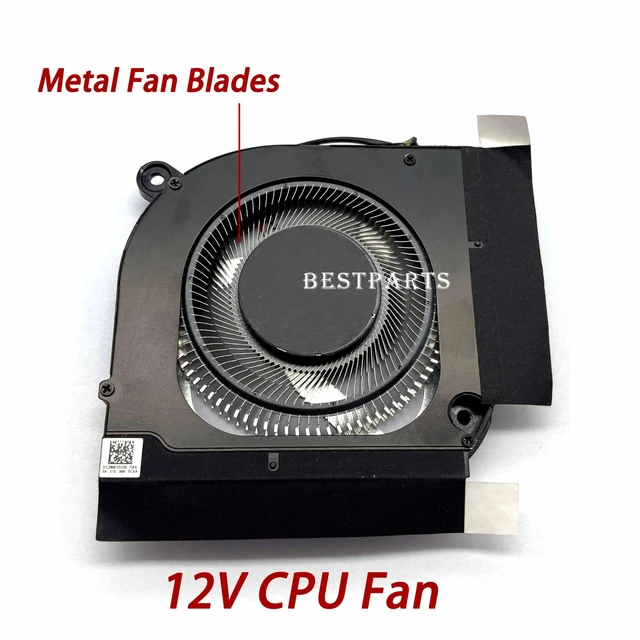 Alt view image 4 of 5 - BestParts New CPU+GPU Cooling Fan Replacement for ACER Predator Helios 300 15.6'' (PH315-55), Helios 300 17.3'' (PH317-56), All-Metal Blades AeroBlade 3D CPU Fan+ABS GPU Fan, 12V Fan