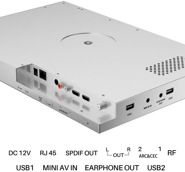 Alt view image 4 of 5 - SYLVOX 15.6" Under-Cabinet Smart TV 360 Rotation, 90 Flip-Down Screen