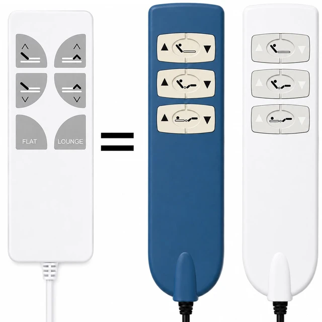 Main image of Replacement for Leggett and Platt, Sealy Swingline, Craftmatic Adjustable Bed Base Wired Remote Control