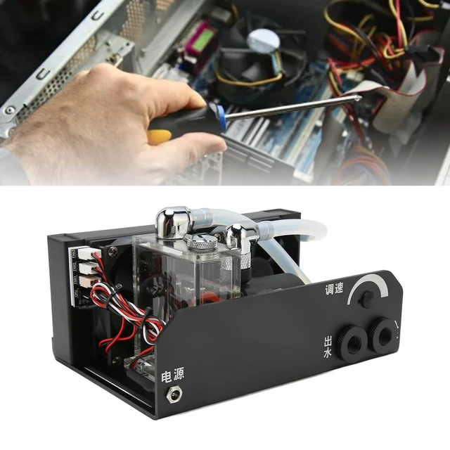 Alt view image 3 of 5 - Water Cooling Pump, 600L H Fan Fan Computer CPU Cooling Pump,G1 4 Thread D Port 4Pin Mute Water Cooling Pump,CPU Liquid Cooler for Desktop Computer
