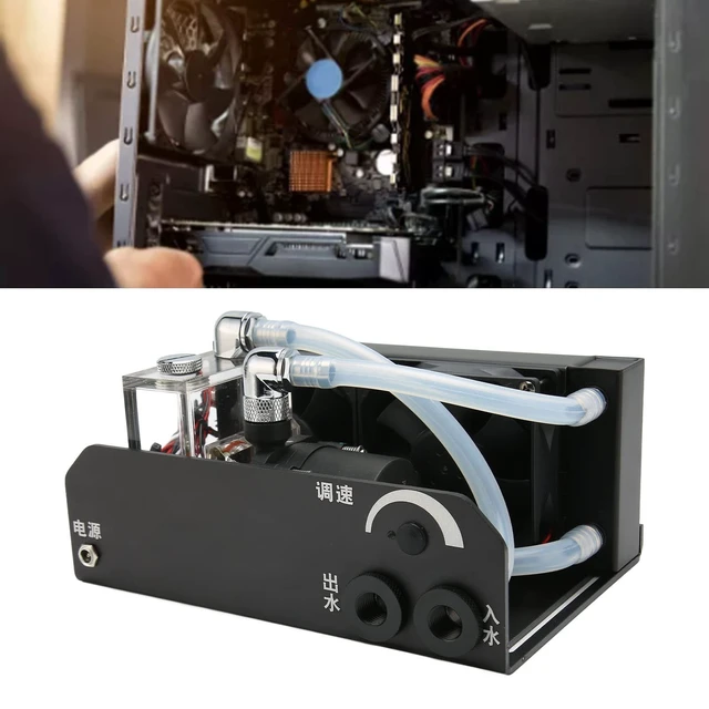Alt view image 2 of 5 - Water Cooling Pump, 600L H Fan Fan Computer CPU Cooling Pump,G1 4 Thread D Port 4Pin Mute Water Cooling Pump,CPU Liquid Cooler for Desktop Computer