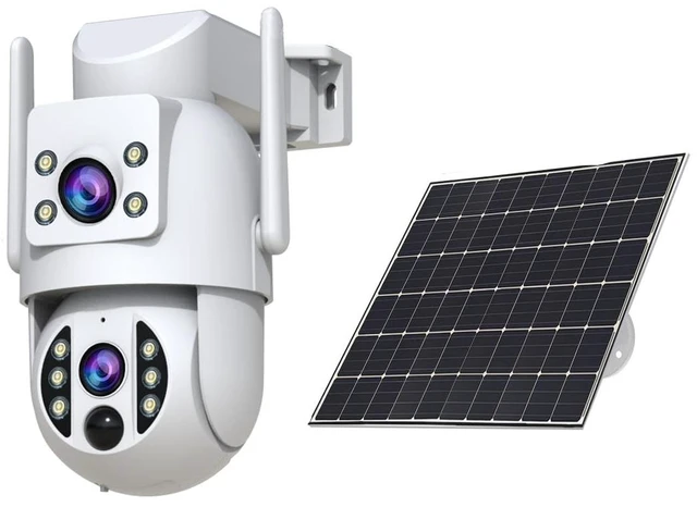 Main image of JOOAN 3MP Wireless Solar Security Camera, IPX6 Weatherproof, Two-Way Voice Call, E-Zoom Support, Smart Motion Detection and Alarm, Long-Lasting Rechargeable Battery, 2.4G WiFi Connection
