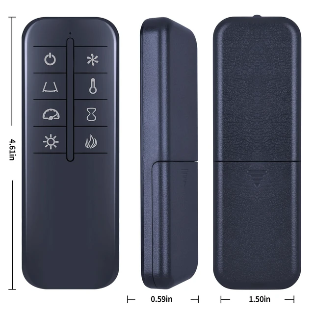Alt view image 5 of 5 - Replacement Remote for Twin Star, TRESANTI Electric Heater Fireplace