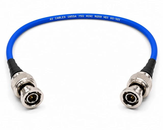 Alt view image 2 of 5 - AV-Cables 6G HD-SDI BNC to BNC Cable, 1855A, 100ft, Blue