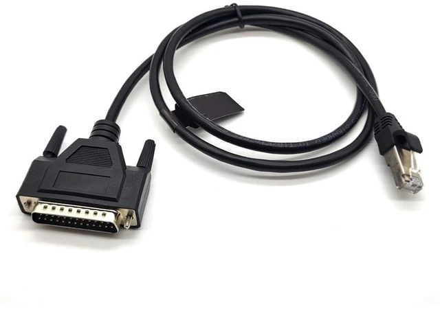 Alt view image 2 of 5 - GXMRHWY DB25 Male to RJ45 Male Ethernet Modem Console Cable 1Meter