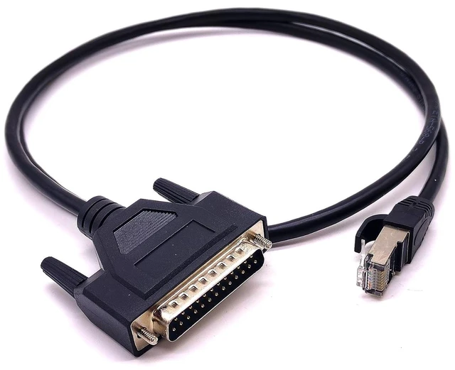 Alt view image 4 of 5 - GXMRHWY DB25 Male to RJ45 Male Ethernet Modem Console Cable 1Meter