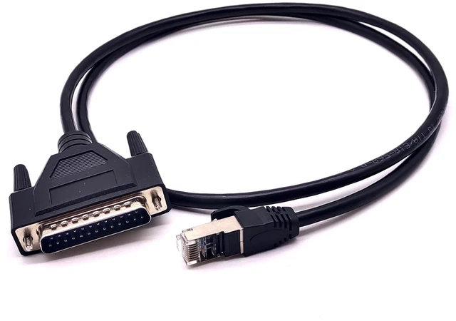 Alt view image 5 of 5 - GXMRHWY DB25 Male to RJ45 Male Ethernet Modem Console Cable 1Meter