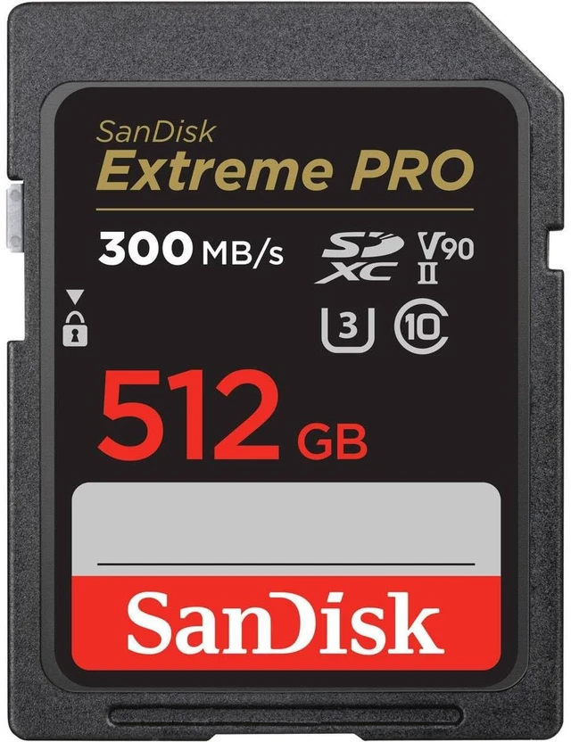 Main image of SanDisk 512GB Extreme PRO UHS-II V90 SDXC Memory Card