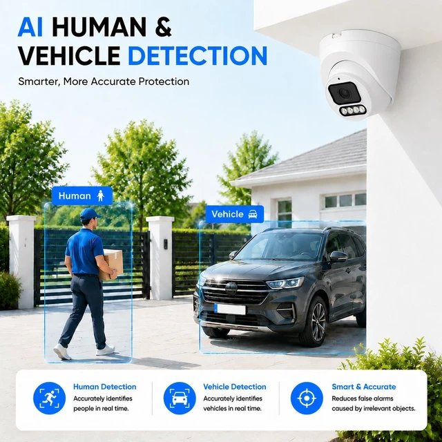 Alt view image 3 of 5 - BHVSON 8MP Home Security PoE IP Camera Dome Outdoor Indoor