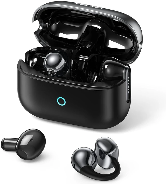 Main image of PAXA 2-in-1 Open-Ear Clip-on Headphones with in-Ear Earbuds, Dual-Mode
