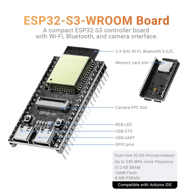 Alt view image 4 of 5 - LAFVIN ESP32-S3 Multimedia Development Kit with Detailed Tutorial