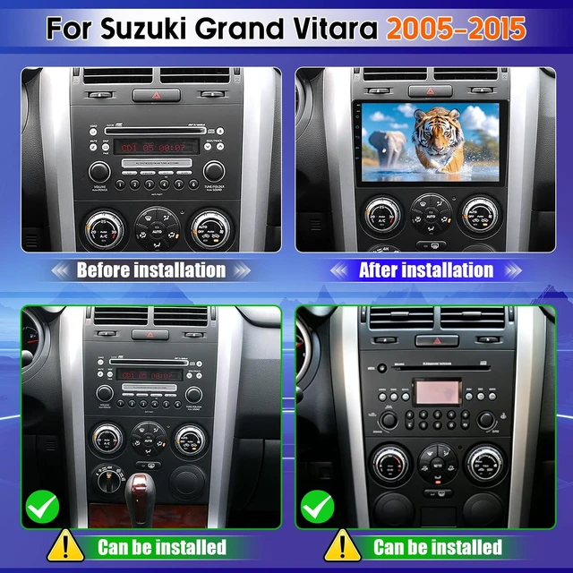 Alt view image 2 of 5 - 2+64G Double Din Double Din Car Radio for Suzuki Grand Vitara 2005-2015