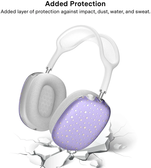 Alt view image 5 of 5 - VELVET CAVIAR Case Cover for AirPods Max 2 & 1 - Cute Protective Headphone Accesssories (Purple Stars)