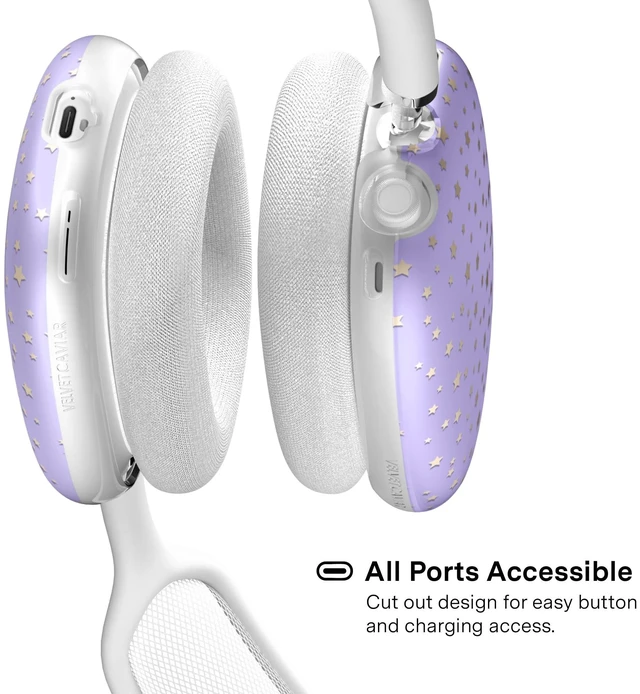 Alt view image 4 of 5 - VELVET CAVIAR Case Cover for AirPods Max 2 & 1 - Cute Protective Headphone Accesssories (Purple Stars)
