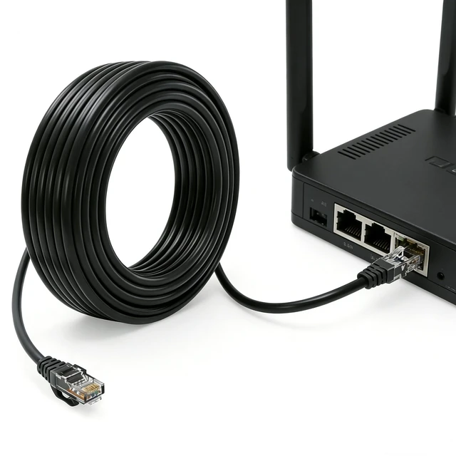 Alt view image 2 of 5 - GWFIBER Cat5e Ethernet Cable 100ft,100 ft PoE Cable with RJ45 Male to Female & Waterproof Coupler, 1Gbps High Speed LAN Network Cable Compatible with Cat5 - Indoor IP Camera, Router - Black(4-Pack)