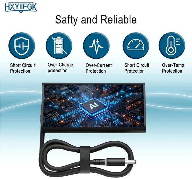 Alt view image 5 of 5 - 330W 19.5V 16.92A Laptop Charger Compatible with Dell Alienware M18 R2/R1