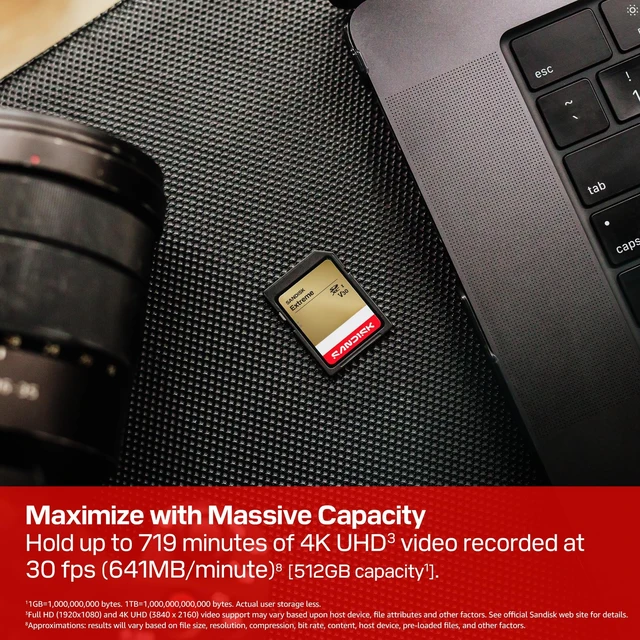 Alt view image 4 of 5 - SANDISK 128GB Extreme SD Memory Card, Up to 230MB/s Read Speeds, UHS-I