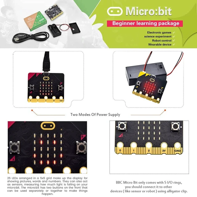 Alt view image 2 of 5 - KEYESTUDIO Micro:Bit V2 Starter Kit Microcontroller for Coding