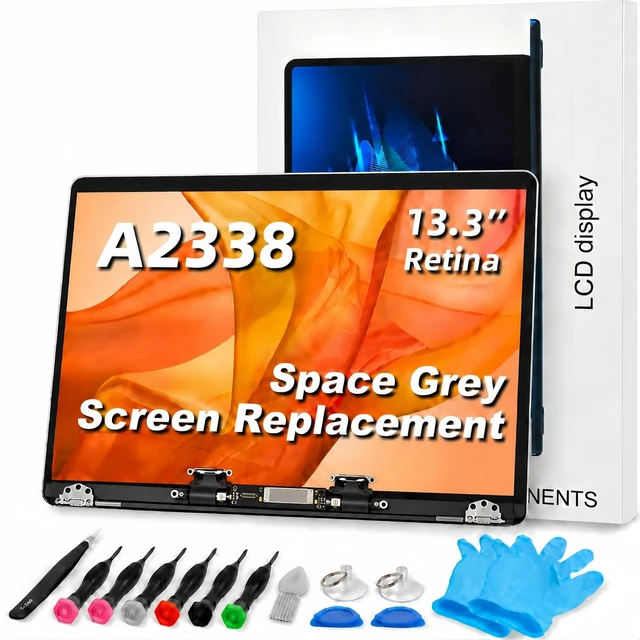 Main image of TRGSLKSS A2338 Screen Replacement for 13.3 inches MacBook Pro M1 2020 2022 Year 2560x1600 Replacement LCD Full Assembly for EMC 3578 Space Gray